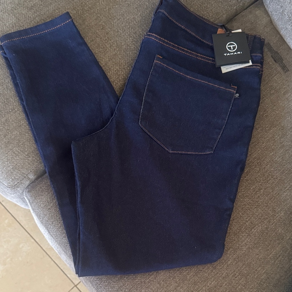 Tahari Women's Deep Indigo Skinny Jeans